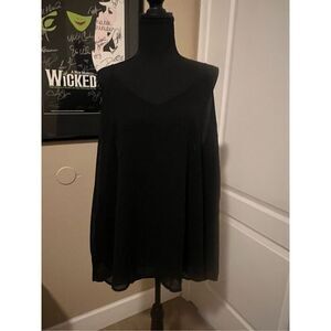 NWT Zeagoo black sheer chiffon top